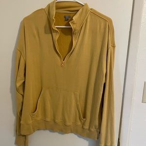 Yellow Quarter Zip Aerie size Medium